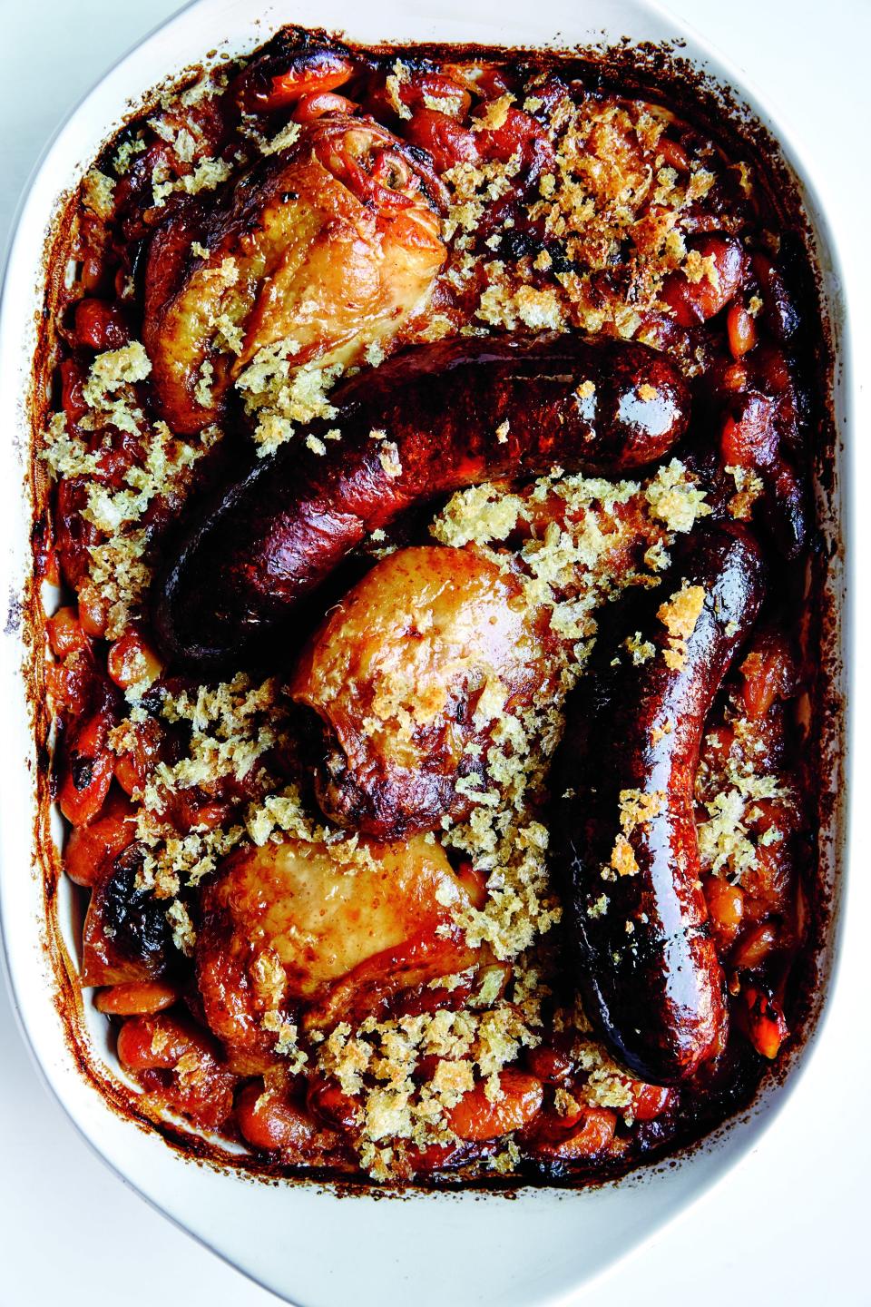 Confit Chicken Thigh and Andouille Sausage Cassoulet