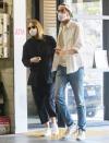 <p>Mom-to-be Emma Stone is seen heading out with husband Dave McCary in L.A. on Friday.</p>