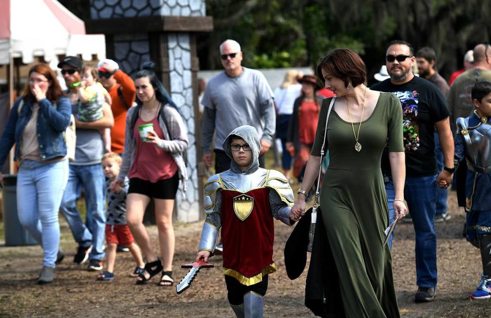 11/14/21—Visitors dressed the part to attend the Sarasota Medieval Fair in Myakka Sunday.