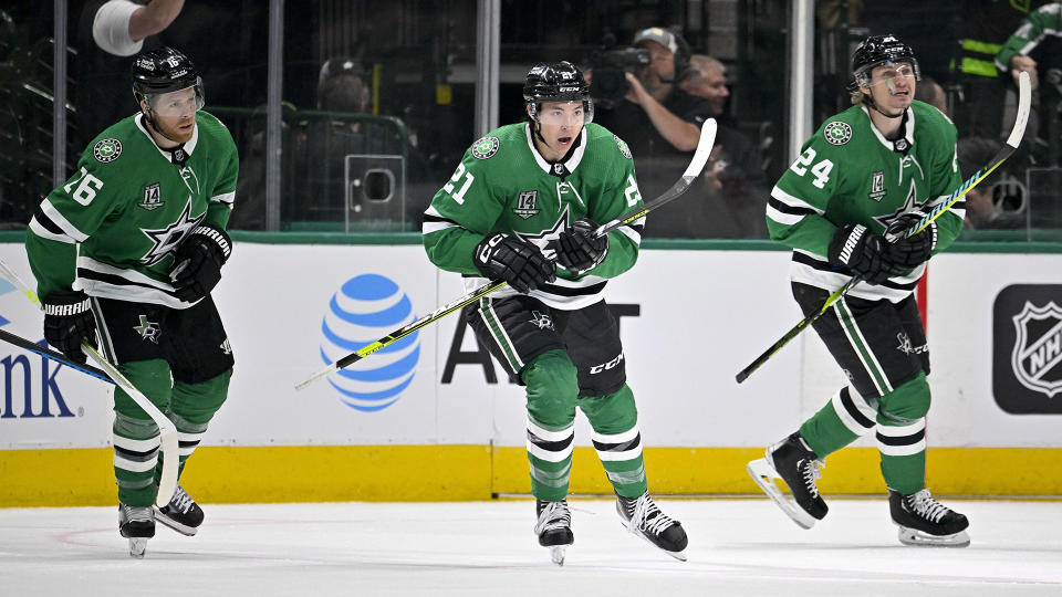 The Dallas Stars' top trio is one of the NHL's best line stacks to target in fantasy hockey. (Jerome Miron-USA TODAY Sports)