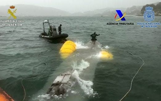 First semi-submersible used by drug gangs in Europe is captured