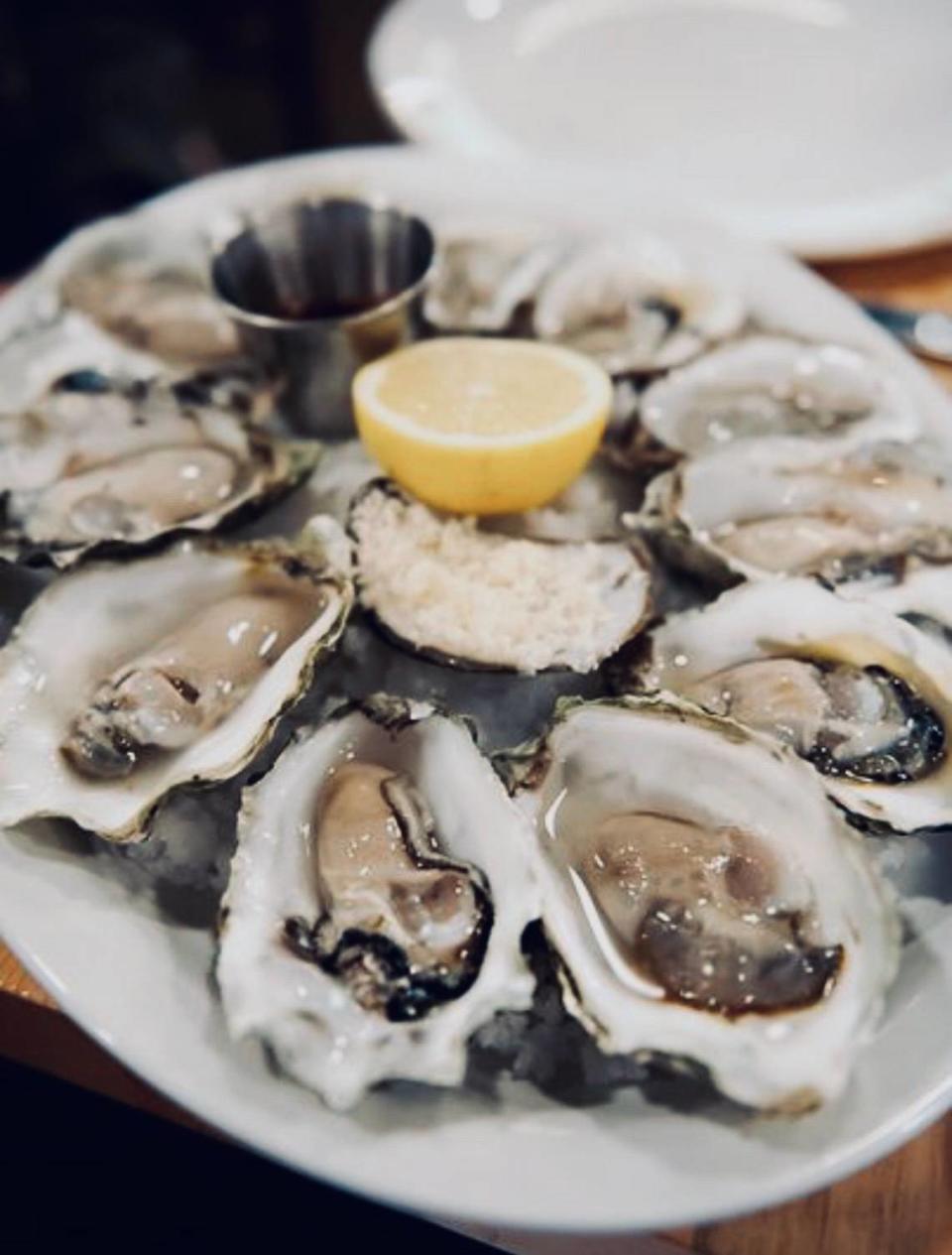 Fresh local oysters are served at Port House restaurant in Morro Bay.