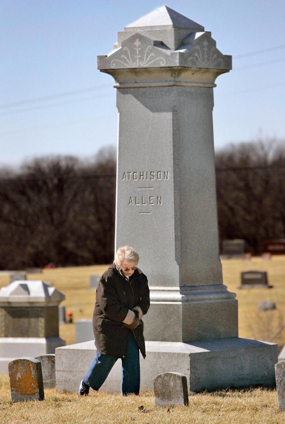 David Rice Atchison served as president of the United States for one day. The U.S. Senator from Missouri is buried at Green Lawn Cemetery in Plattsburg, Missouri.