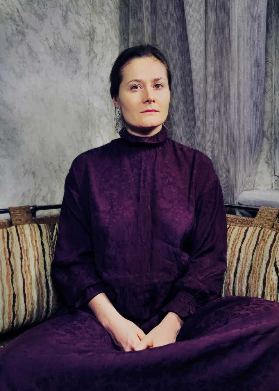 Oksana Vasyakina, photographed during a remote portrait session in December.<span class="copyright">Dina Litovsky for TIME</span>