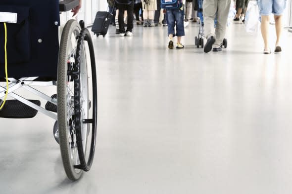 Wheelchair in airport