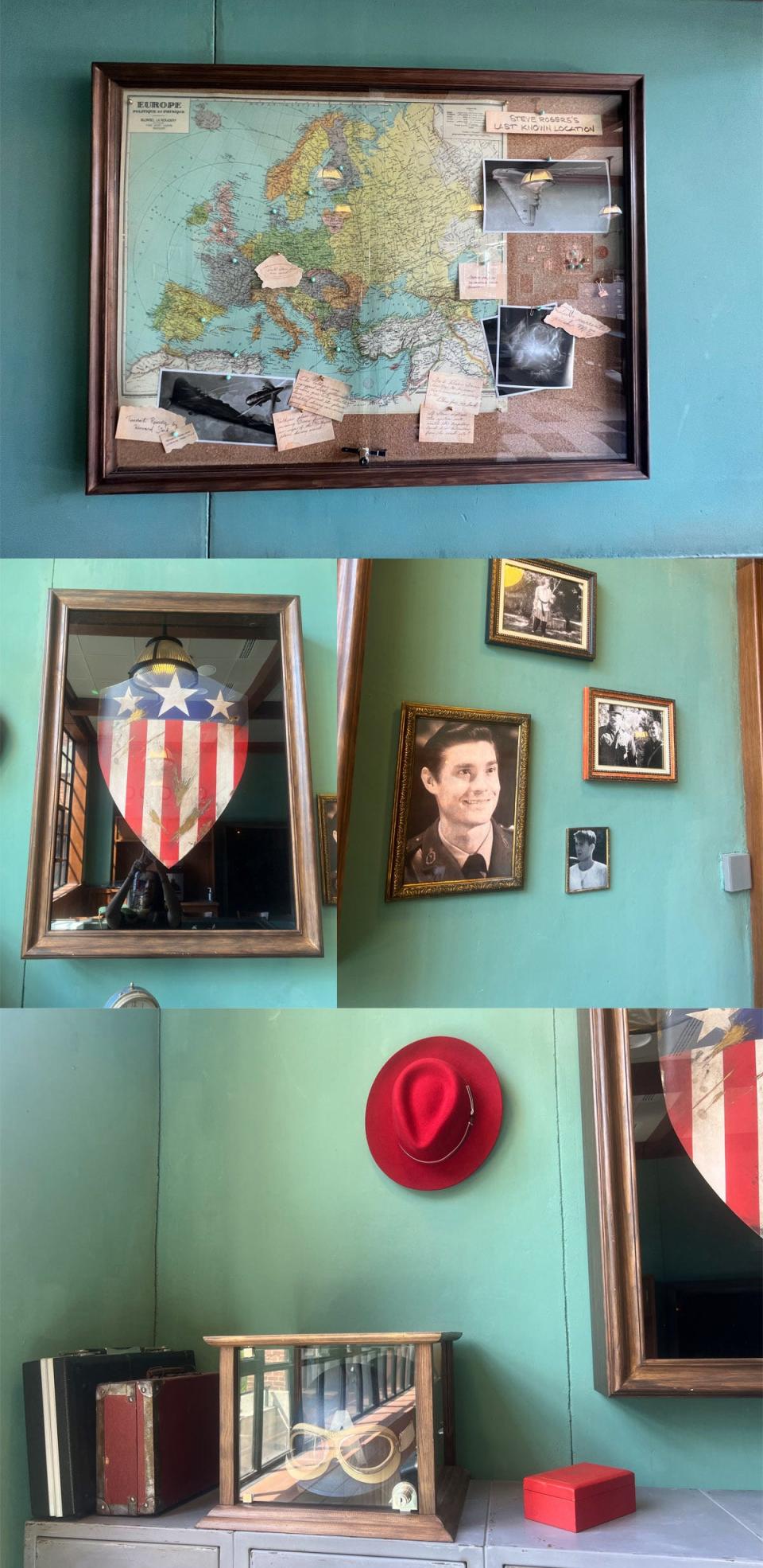 Easter eggs in Peggy Carter's office at Avengers Campus in Disneyland Paris