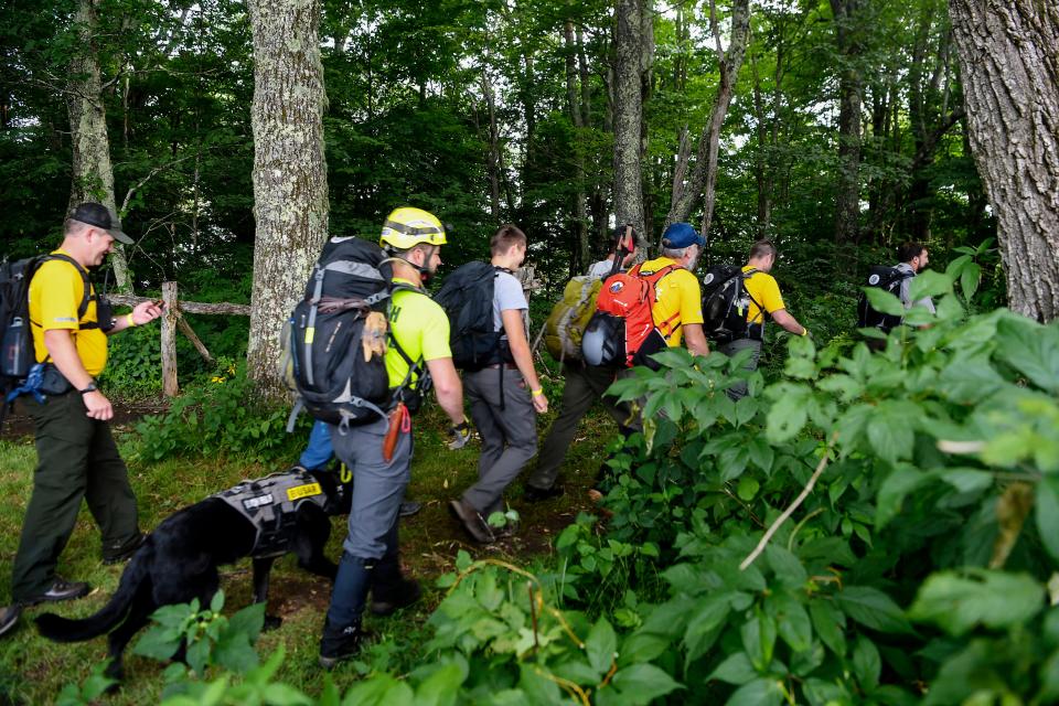 Search-and-rescue workers from about 60 agencies and five states search for a man with dementia who was missing in July in the Great Smoky Mountains National Park for five days. The Smokies, the busiest national park in the country, gets 11.4 million visitors a year and has 35 law enforcement officers. The park was asked to send two rangers to Border Patrol details in 2020.