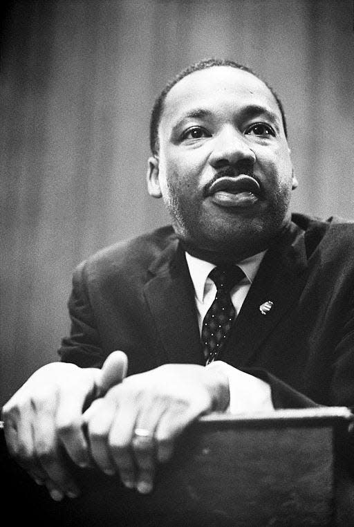 A photo of Martin Luther King Jr. by Marion S. Trikosko.