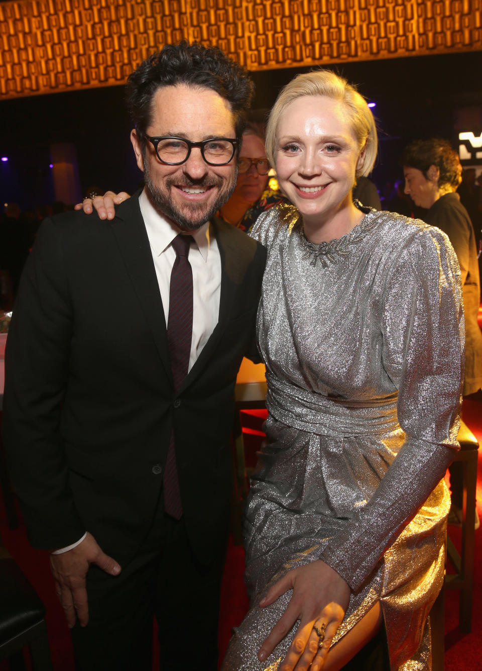 J.J. Abrams and Gwendoline Christie. (Photo: Jesse Grant/Getty Images for Disney)