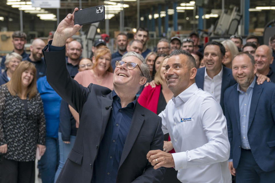 Sir Keir Starmer on the campaign trail in Scotland on Friday. (PA)