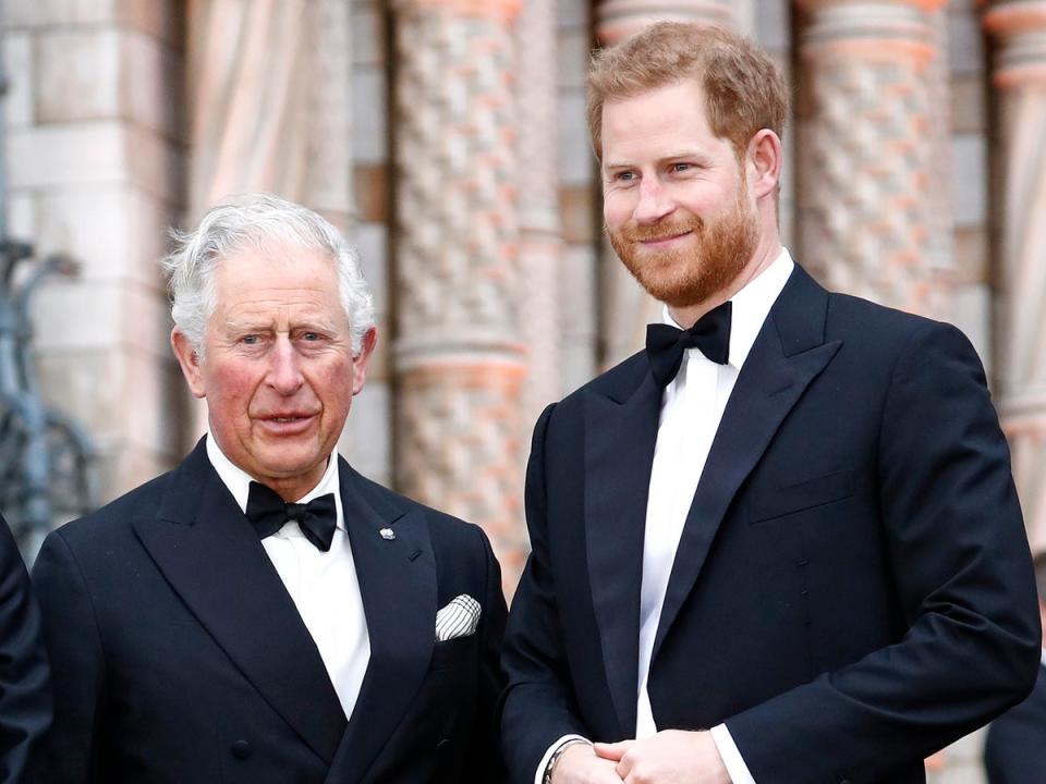 Prince Harry cleared his diary rushed back to the UK from his home in LA on Tuesday to spend time with his father despite the rift between them (Getty)