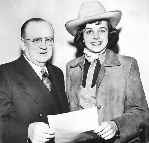 <p>Underwood Archives/Getty Images</p> Dianne Feinstein in 1950 (with San Francisco mayor Elmer Robinson)
