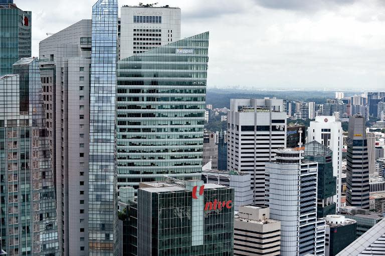 A general view of the financial district of Singapore, pictured on November 20, 2014