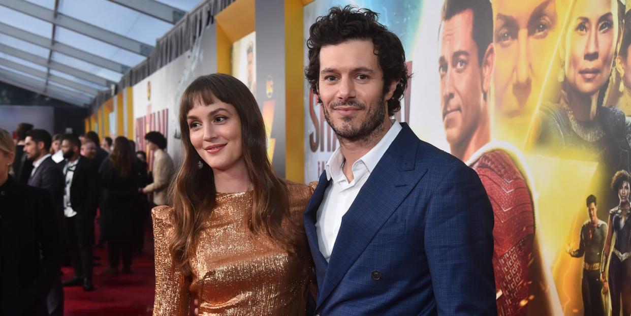 los angeles, california march 14 leighton meester and adam brody attend the premiere of warner bros shazam fury of the gods at regency village theatre on march 14, 2023 in los angeles, california photo by alberto rodriguezgathe hollywood reporter via getty images