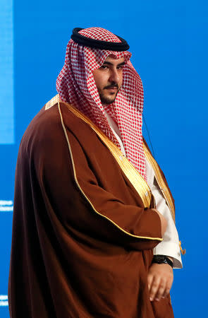 FILE PHOTO: Saudi Arabia's Deputy Defence Minister Prince Khalid bin Salman attends the annual Moscow Conference on International Security (MCIS) in Moscow, Russia April 24, 2019. REUTERS/Maxim Shemetov/File Photo