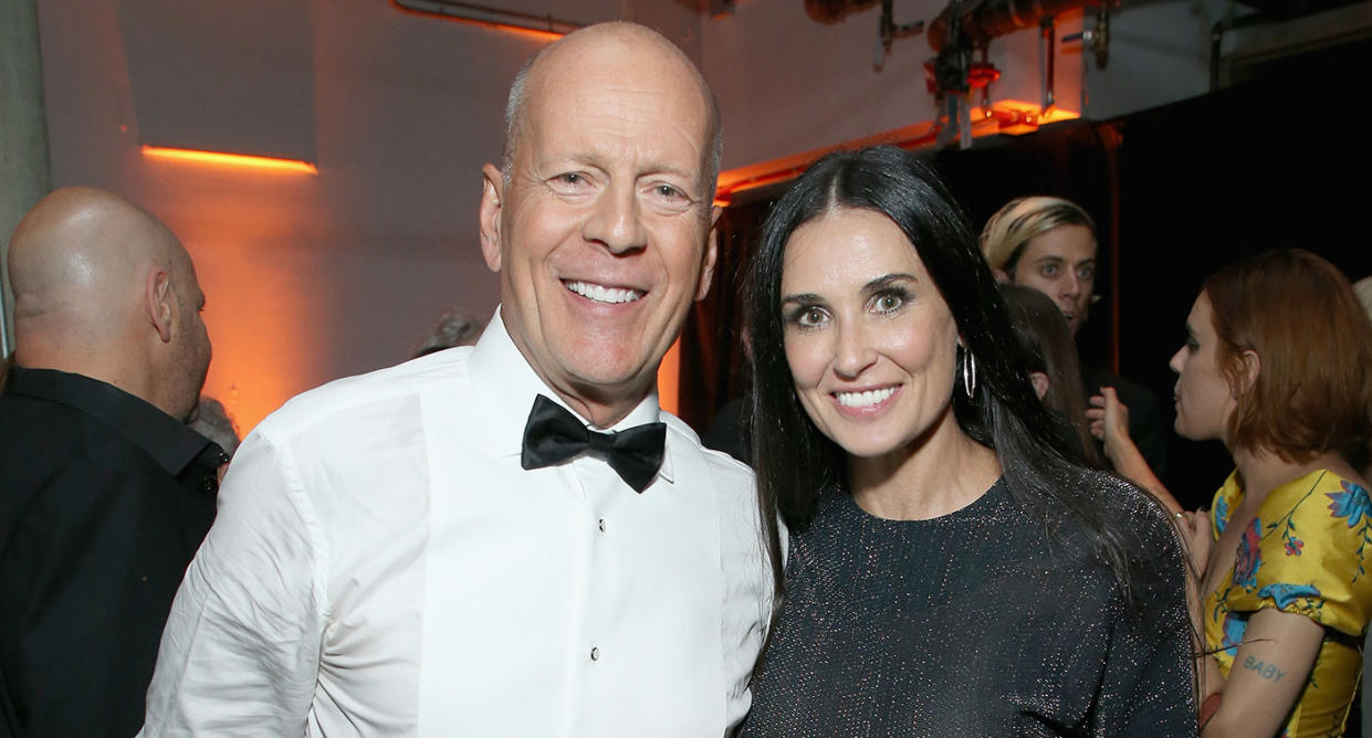 Bruce Willis and Demi Moore reunited for their daughter's birthday. (Photo by Phil Faraone/VMN18/Getty Images For Comedy Central)