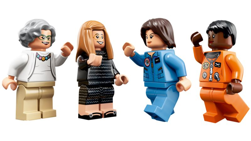 Legos de Sally Ride, Mae Jemison, Nancy Grace Roman y Margaret Hamilton