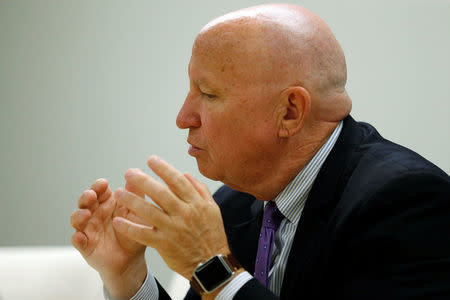 FILE PHOTO: U.S. Representative Kevin Brady (R-TX), chairman of the House Ways and Means Committee, sits for an interview about upcoming tax legislation proposals with Reuters journalists in Washington, U.S. July 19, 2017. REUTERS/Jonathan Ernst