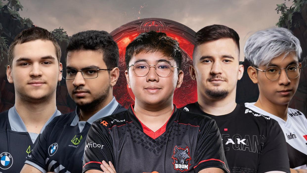 A total of 37 players will be playing in The International for the first time at The International 11, marking the entry of a new generation of Dota 2 professional players. Pictured: OG bzm and ATF, BOOM Esports Yopaj, BetBoom Team Daxak, Thunder Awaken Pakazs. (Photos: OG, BOOM Esports, BetBoom Team, Thunder Awaken)