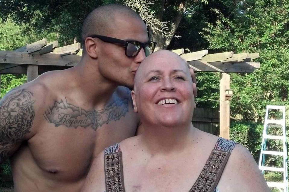 <p>Dak Prescott/Instagram</p> Dak Prescott and his mom, Peggy, during her battle with colon cancer