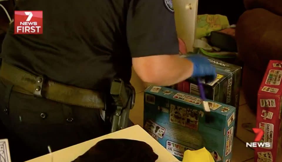 Forensic officers have dusted for prints at the ransacked home. Source: 7 News