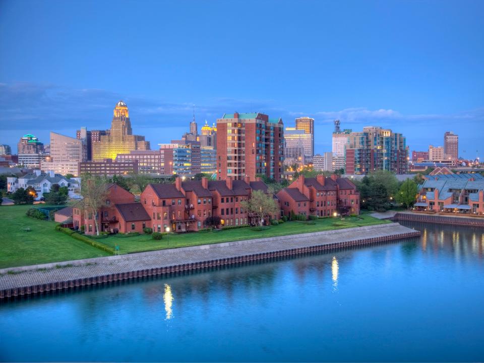 Skyline of Buffalo, New York.