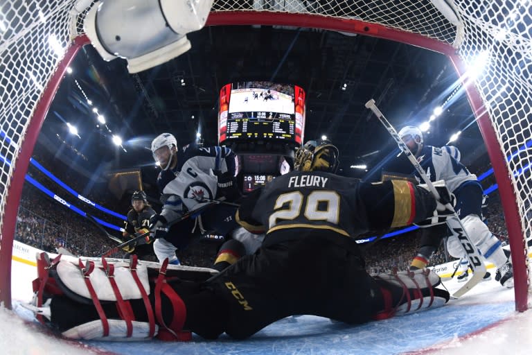 Marc-Andre Fleury stopped 36 shots for the Golden Knights as the expansion side beat the Winnipeg Jets 3-2 to grab a 3-1 Western Conference series lead