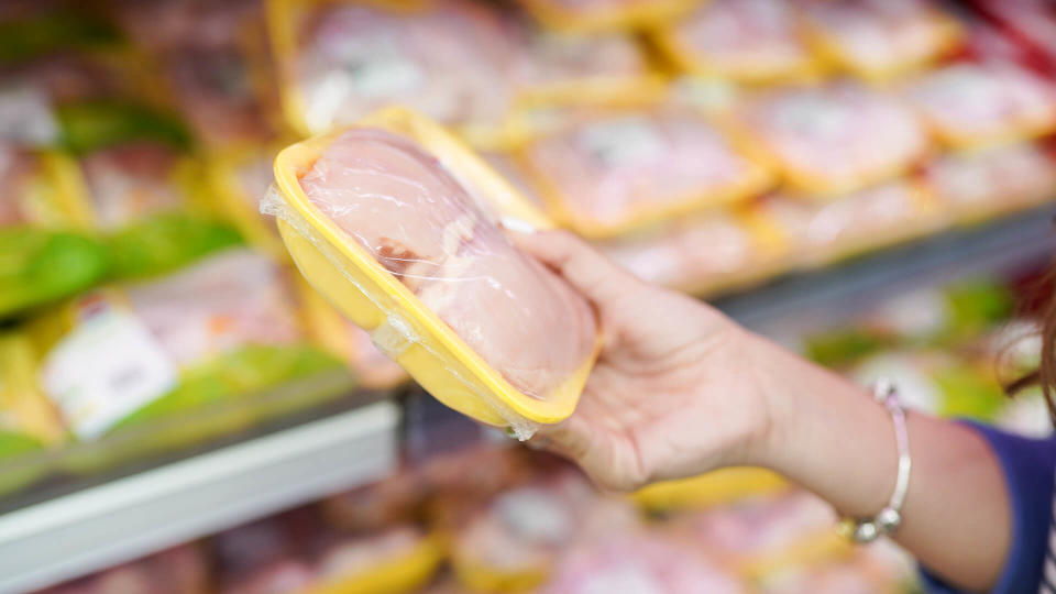 meat in food store .