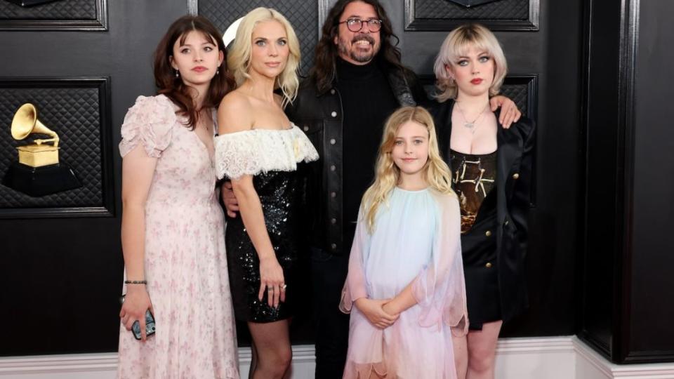 Dave Grohl and his family at the Grammys