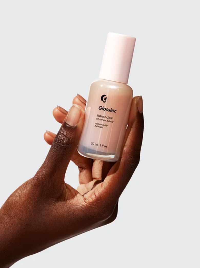 Glossier doesn't usually do sales, so when the company did on Black Friday, our <a href="https://www.huffpost.com/entry/cyber-week-deals-huffpost-editor-recommendations-2020_l_5fbbe205c5b68ca87f7da592" target="_blank" rel="noopener noreferrer">editors had to shop on the site</a>. A favorite with one of our editors, the brand's <a href="https://fave.co/3g6UrMT" target="_blank" rel="noopener noreferrer">Futuredew</a> gives your face that dewy look that's <i>very</i> in right now. While the sale is over, this serum is worth <i>highlighting</i>. <a href="https://fave.co/2PXgGKj" target="_blank" rel="noopener noreferrer">Find it for $24 at Glossier</a>.