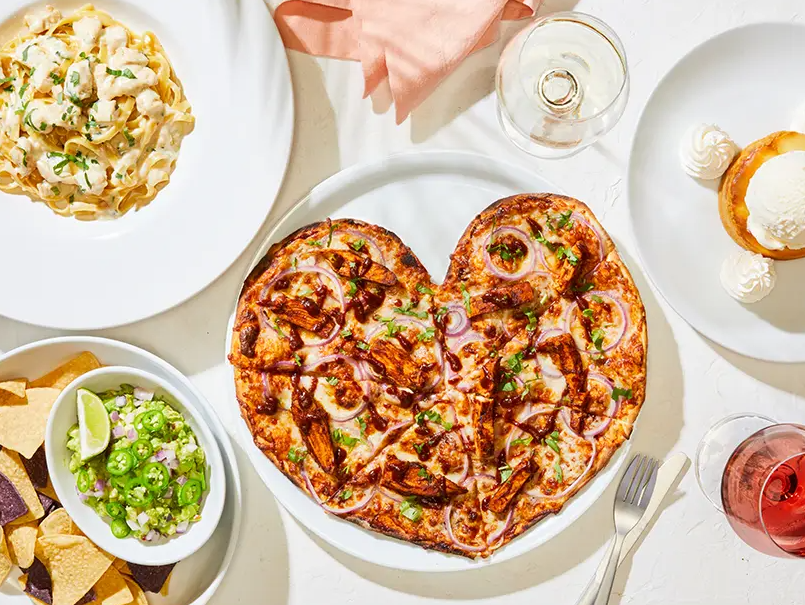 California Pizza Kitchen heart pizza