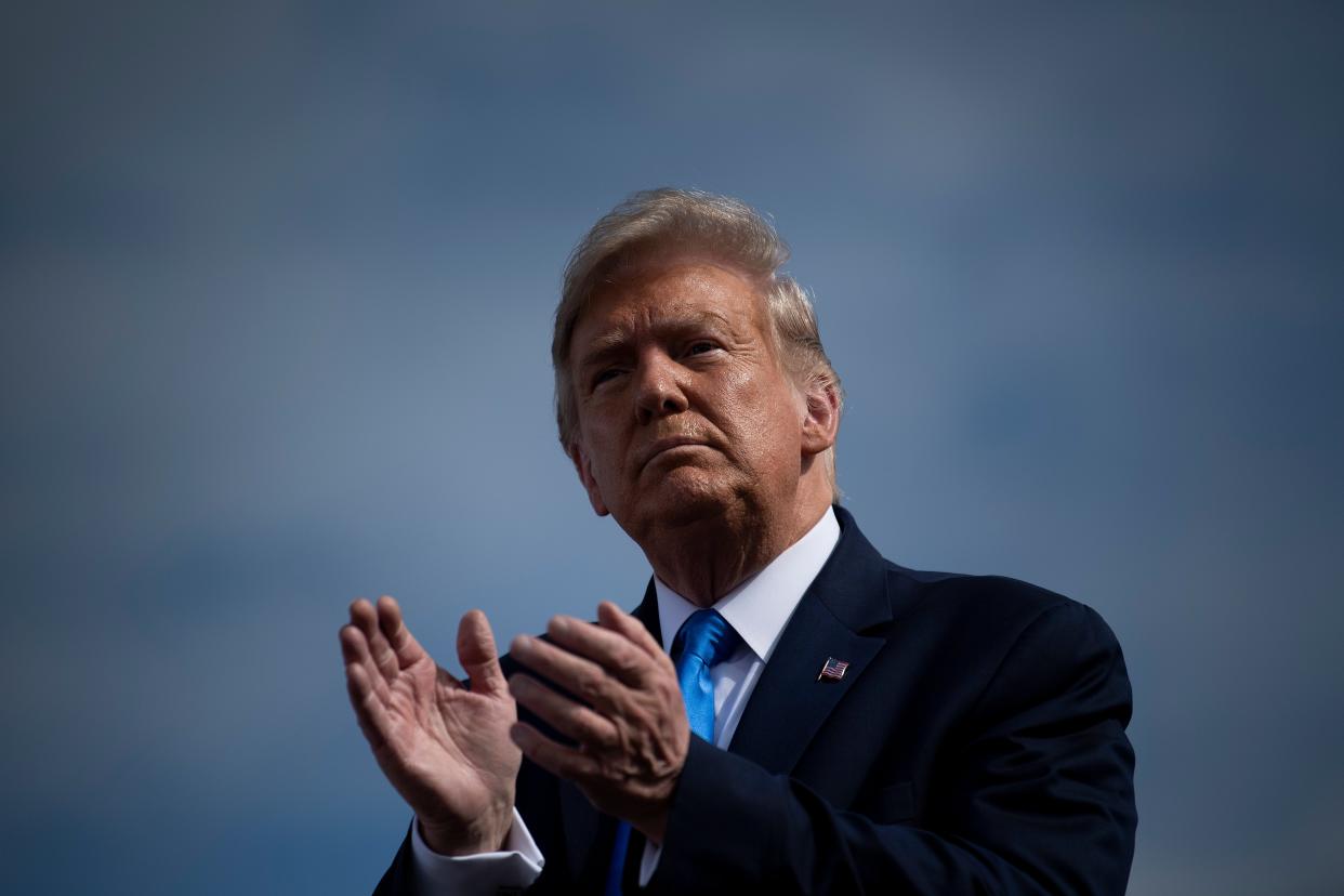 US president Donald Trump on Thursday (AFP via Getty Images)