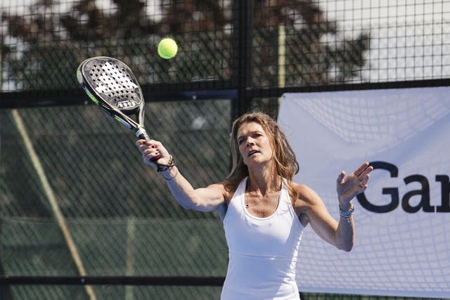 Anabel Croft at opening of padel tennis courts – London