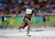 <p>English Gardner is neither the most patriotic name, nor is it the most athletic, but the woman behind the name has both. Gardner has performed well in Rio, netting a gold medal in the 4×100-meter relay. (Getty) </p>