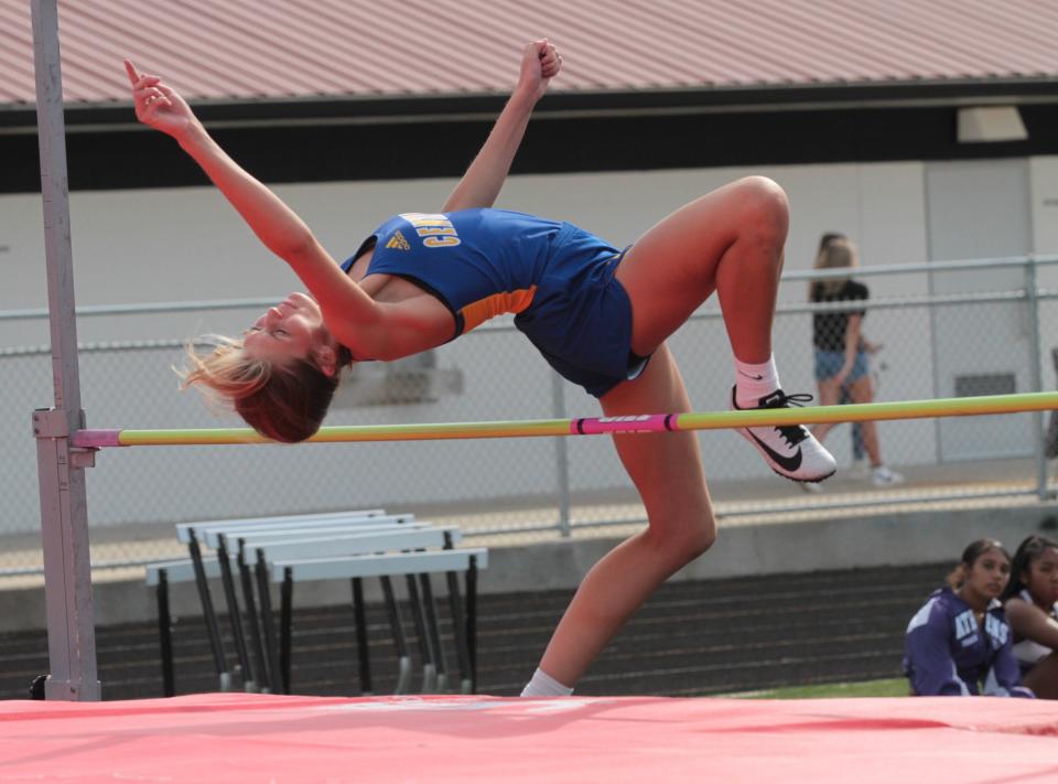 Hailey Miller of Centreville is tied for first place in the high jump for this week's county track honor roll.