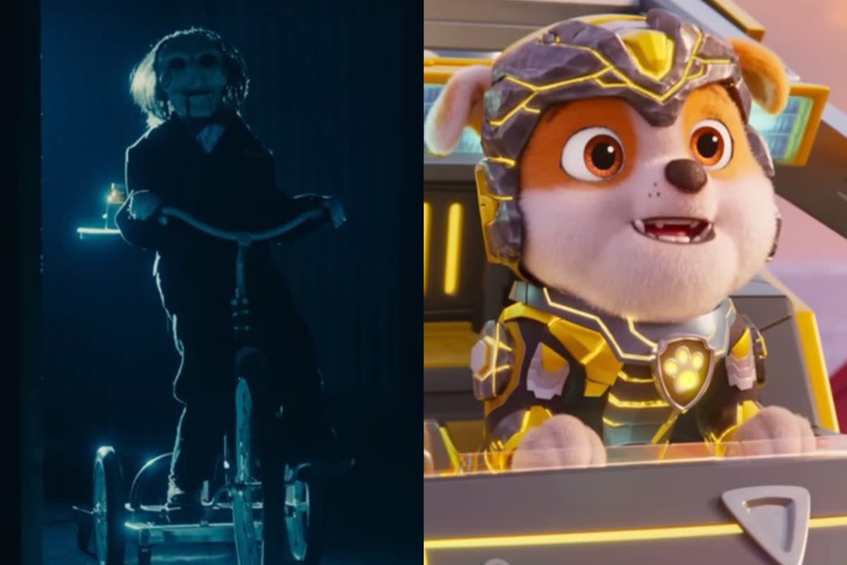  (SAW X, Official Trailer and PAW Patrol: The Mighty Movie, Official Trailer)