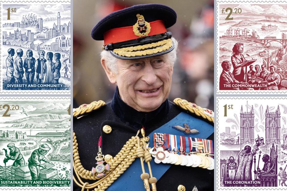 The Royal Mail stamps are available for pre-order from the Royal Mail website or at 03457 641 641 and at Post Offices. <i>(Image: Royal Mial. Dan Kitwood/ PA)</i>