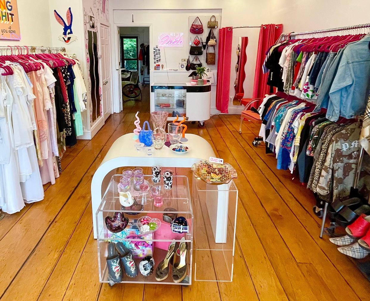 Ditto Vintage, in New Hope, sells vintage, secondhand and modern thrifted clothing, accessories and small housewares, with a focus on 90s and Y2K styles, while specializing in designer and upcycled garments.