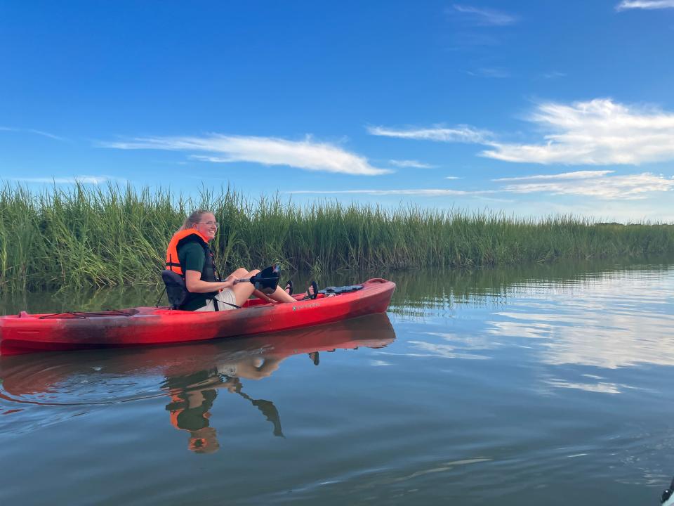 Under open skies, naturalist Ava Pasma navigates the tidal marshes of Fripp Island, South Carolina.