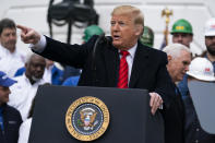 President Donald Trump speaks during an event at the White House to sign a new North American trade agreement with Canada and Mexico, Wednesday, Jan. 29, 2020, in Washington. (AP Photo/ Evan Vucci)