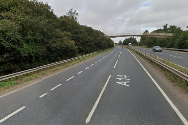 Lane of A14 closed as emergency services called to crash