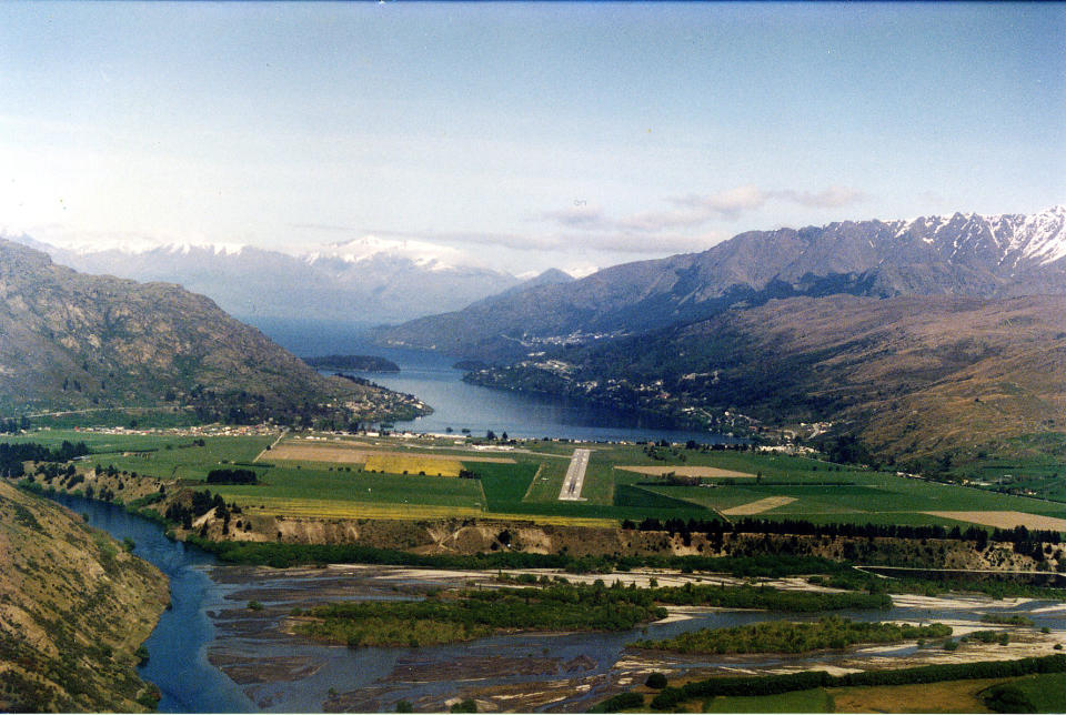 This needs no explanation, really, but if you must know, the airport sits on New Zealand's South Island surrounded by the area's famous lakes and mountains. 