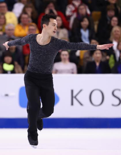 BOSTON, MA - APRIL 01:  Patrick Chan of Canada skates in the Men&#39;s Free Skate program during Day 5 of the ISU World Figure Skating Championships 2016 at TD Garden on April 1, 2016 in Boston, Massachusetts.  (Photo by Maddie Meyer/Getty Images)