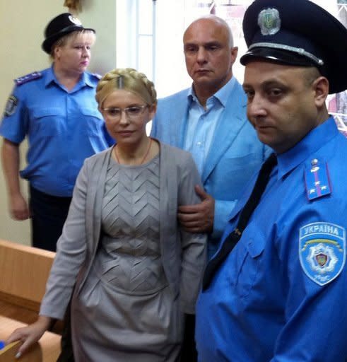 Imagenm de archivo de la opositora ucraniana Yulia Timoshenko quien fue condenada el 11 de octubre a 7 años de prisión por abuso de poder, condena denunciada por ella, la UE y Rusi
