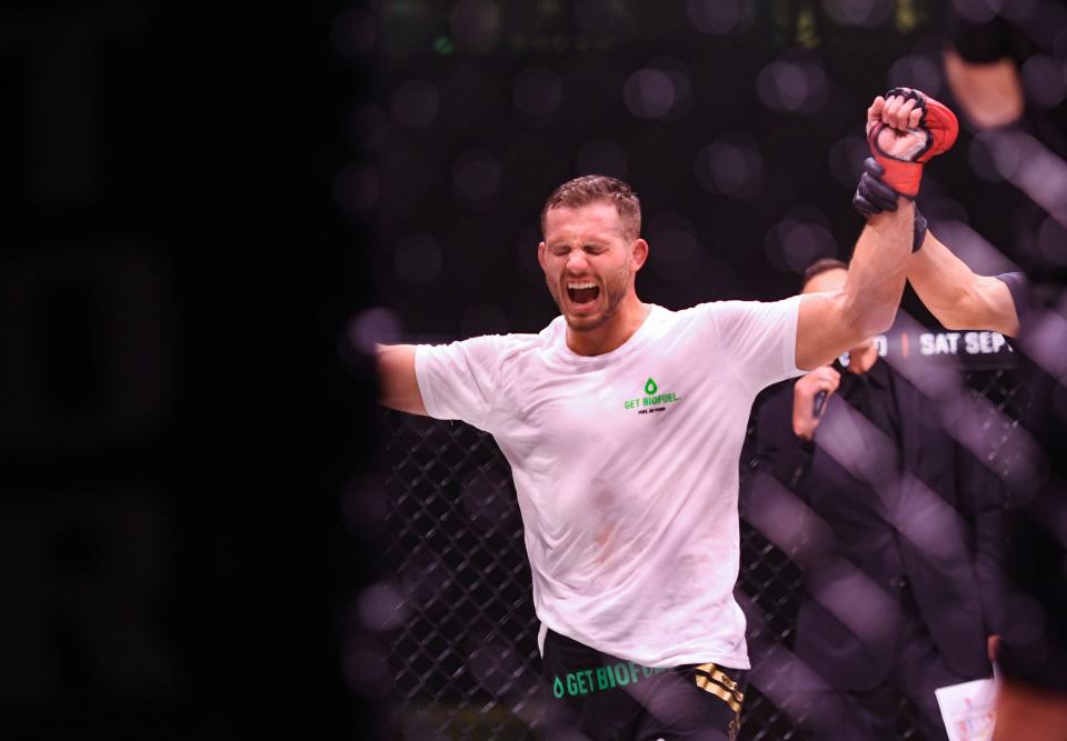 South Dakota native Logan Storley will fight for the Bellator MMA Welterweight World Championship on Friday, May 13, 2022.