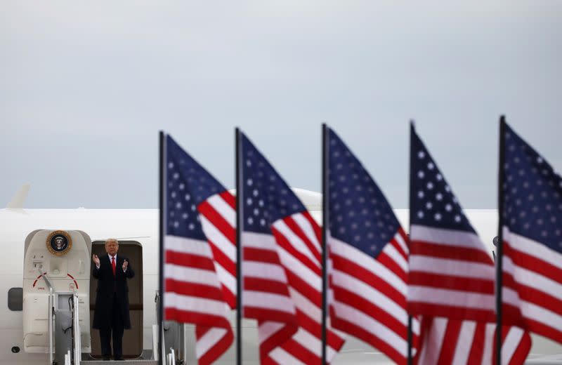 U.S. President Donald Trump campaign rally at Muskegon County Airport in Muskegon