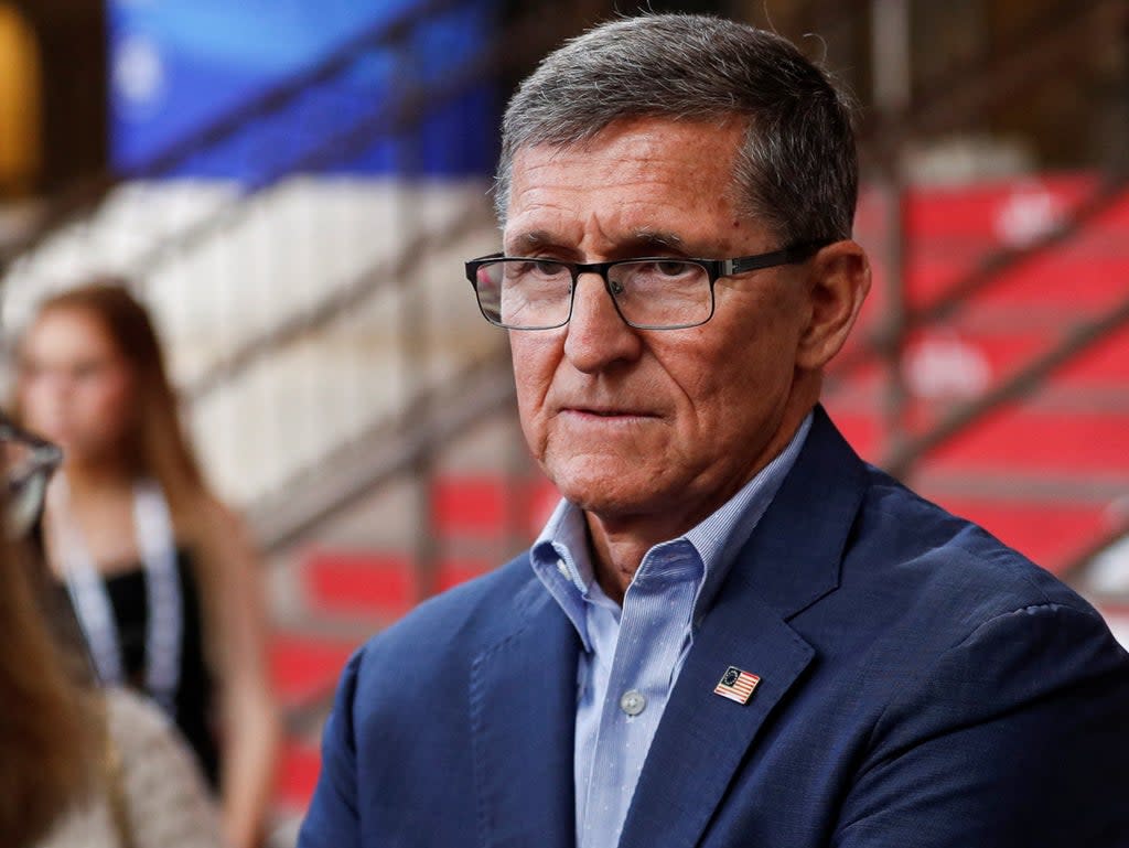 Mike Flynn at the Conservative Political Action Conference (CPAC) in Orlando (REUTERS)