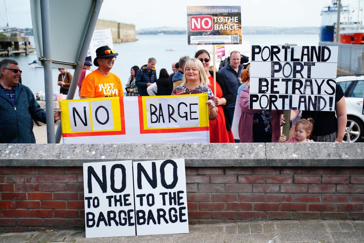 The barge is due to house 500 migrants (PA)