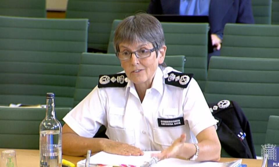 Commissioner Dame Cressida Dick appearing before the Home Affairs Select Committee.