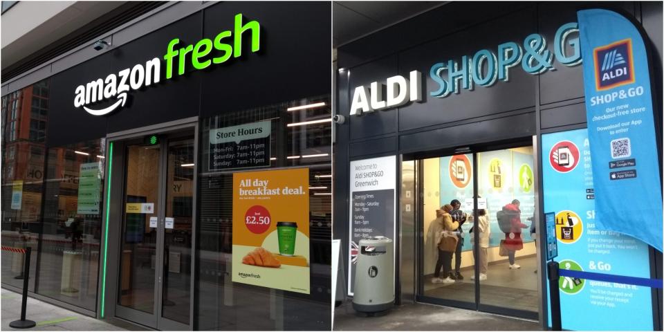 Aldi Shop & Go, Amazon Fresh